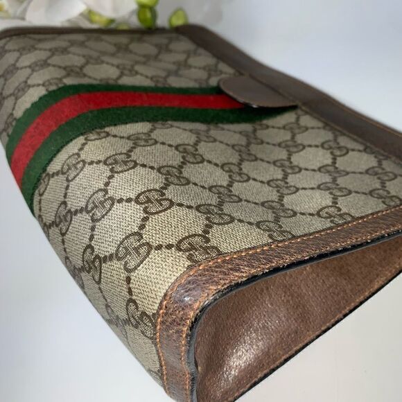 💎Authentic💎 GUCCI Sherry Line GG Logo Clutch Bag - Picture 10 of 14